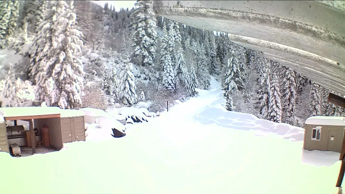 Snow-covered Telegraph Mine site