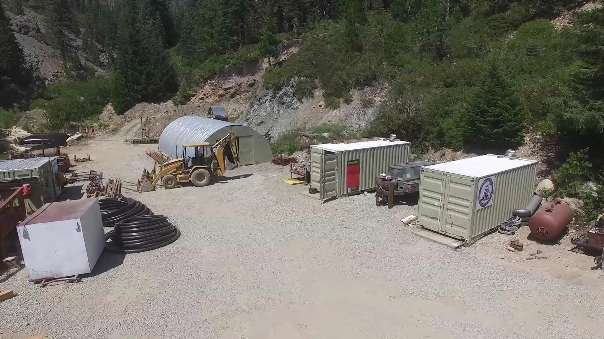 Equipment and project facilities at the surface site.