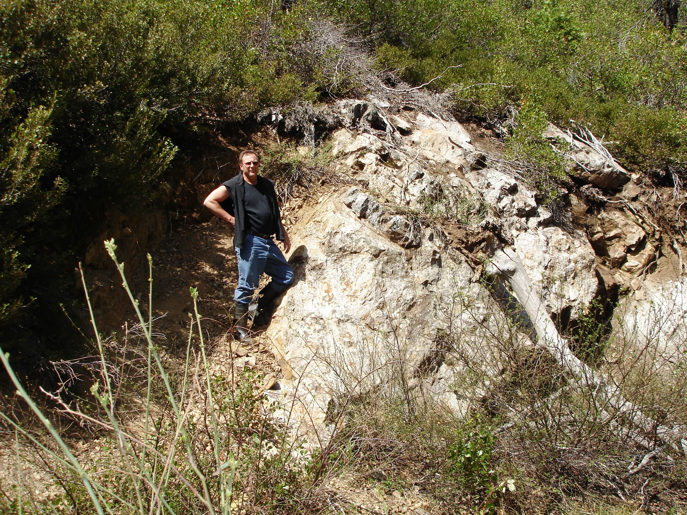 Geological outcrop photographed near the project.